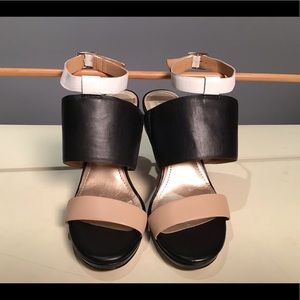 White House | Black Market three toned strap heels